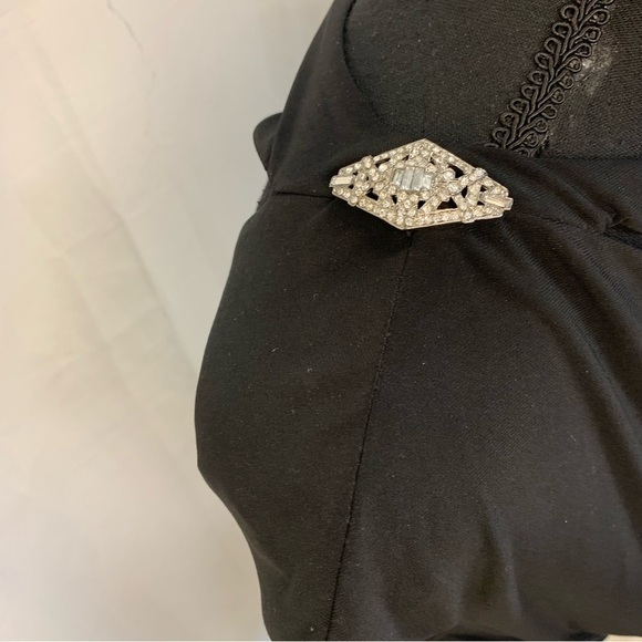 Lauren Ralph Lauren black asymmetrical slit cutout sleeveless ruched dress 8 - Picture 10 of 17